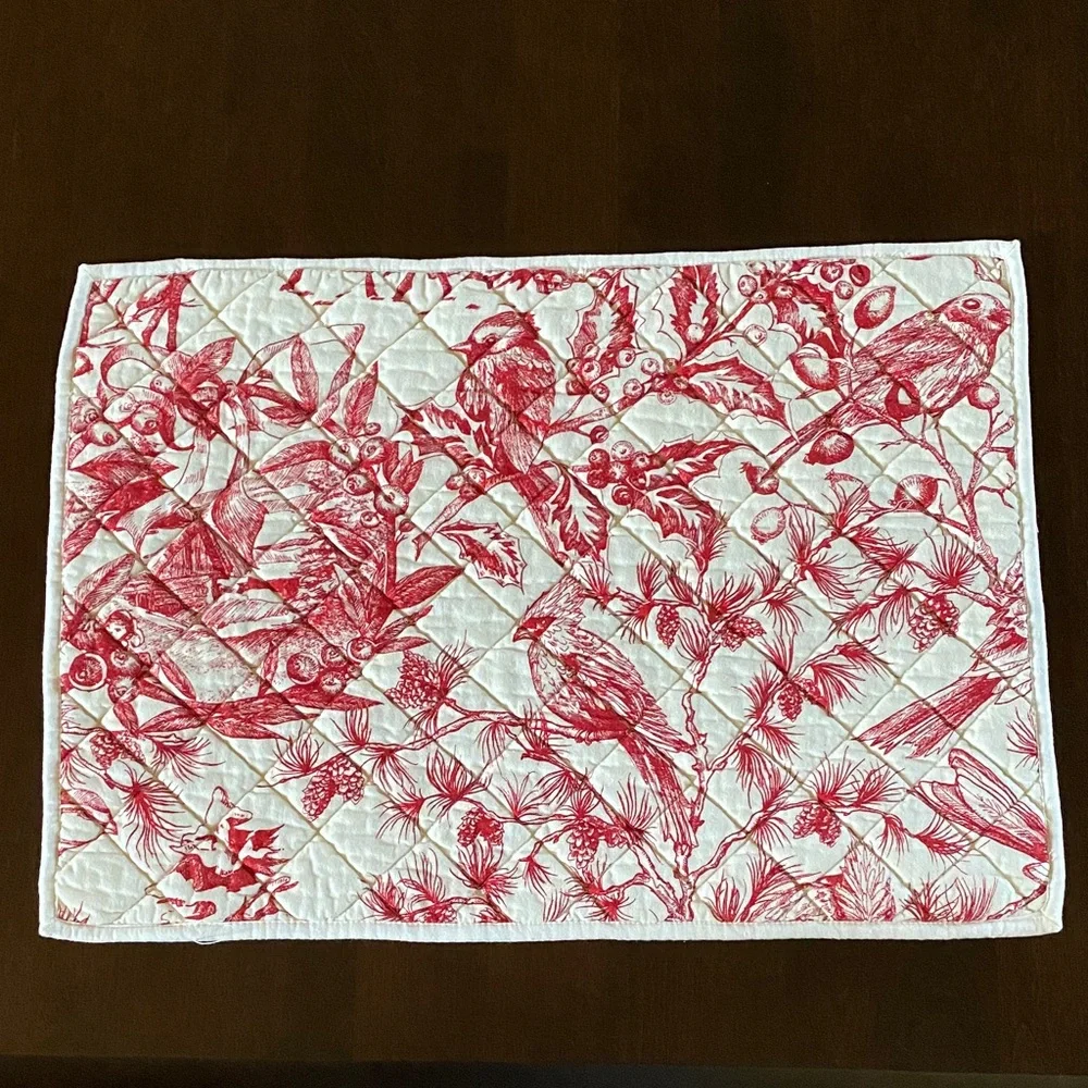 Williams Sonoma Holiday Toile Placemats - Set of 4